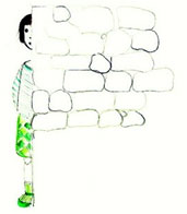 Kleine Anna verbergt zich voor haar mama